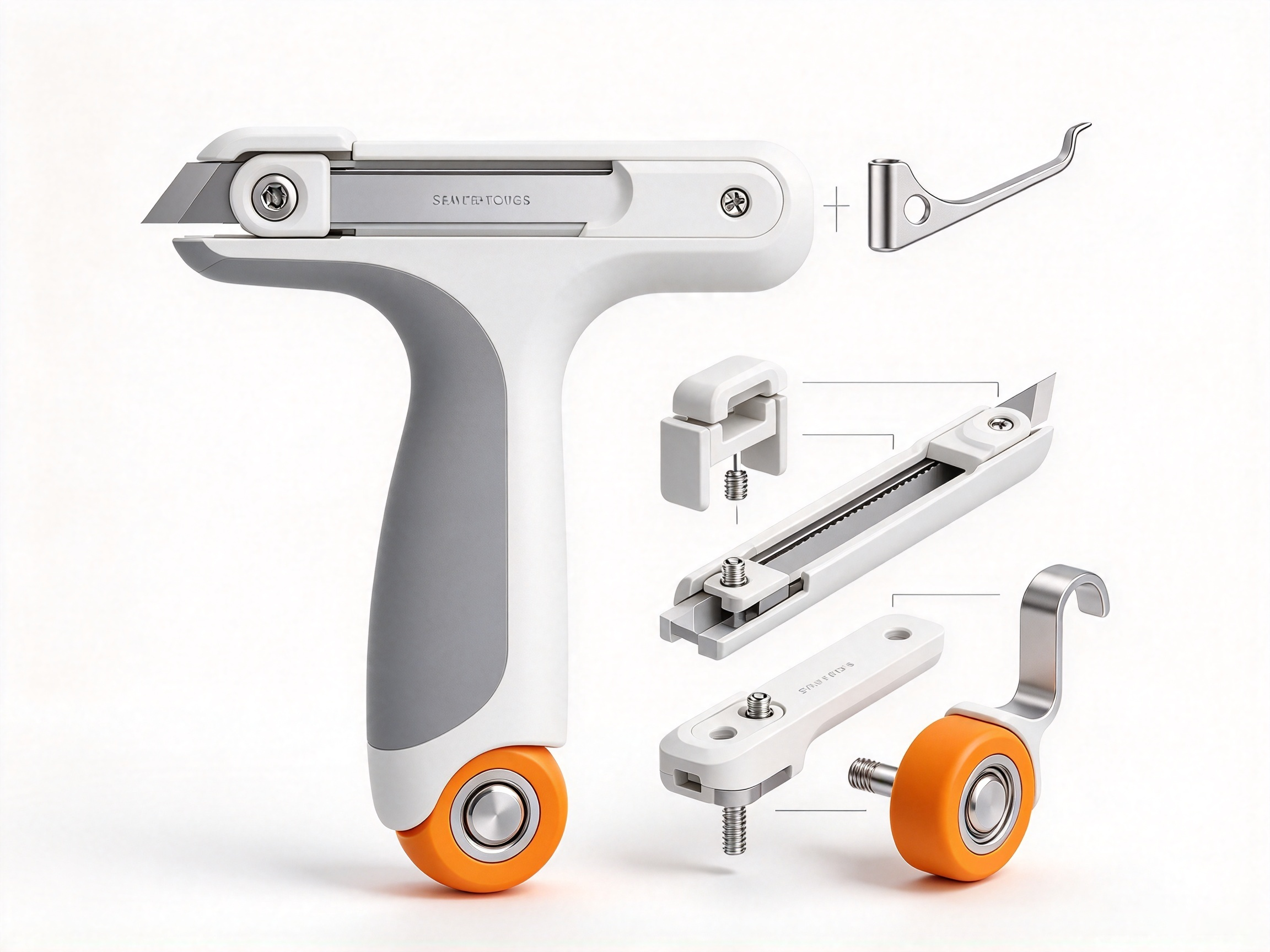 Three-in-one work of screen window installation tool and screen window pressure strip roller tool，