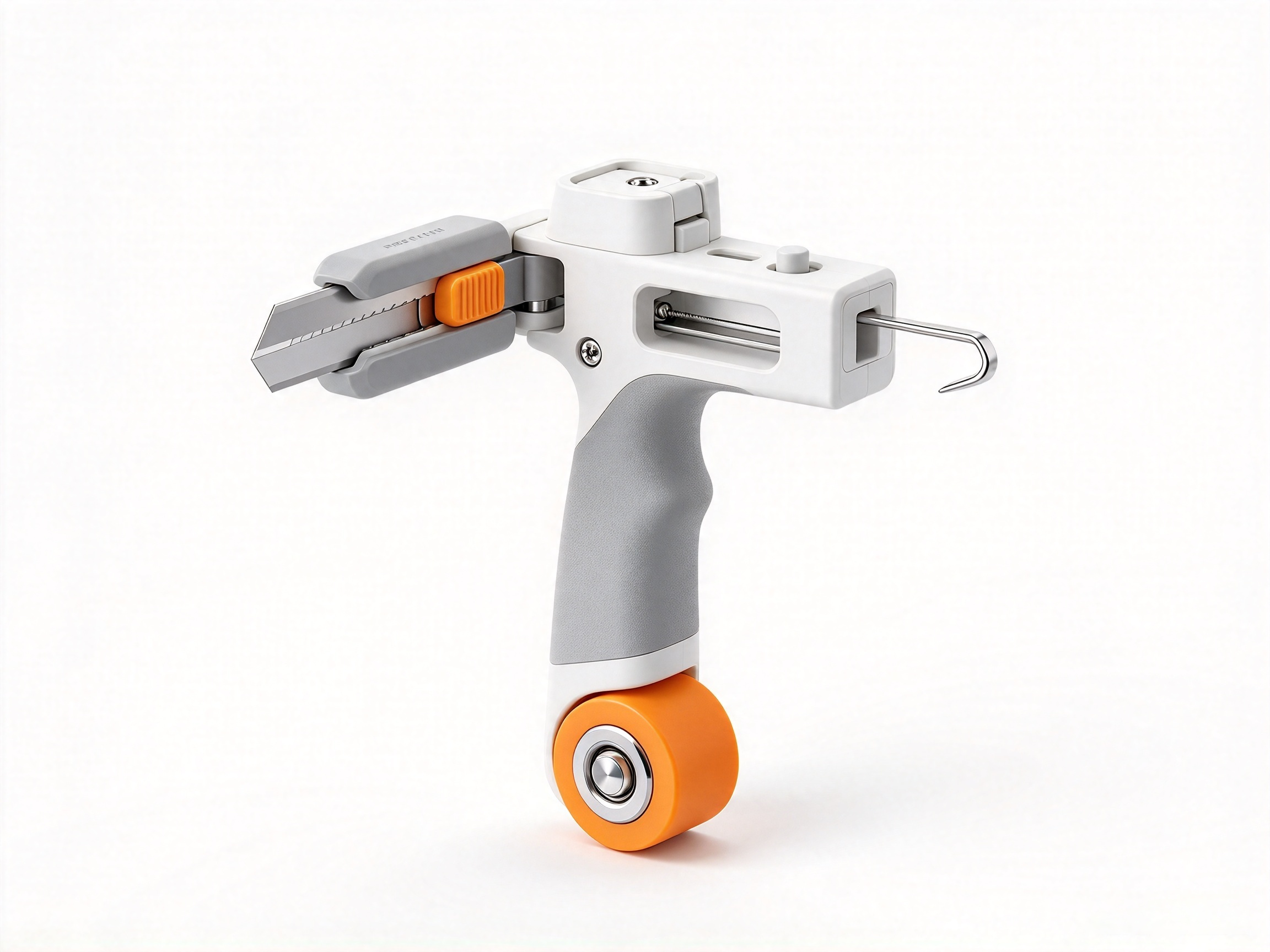 Three-in-one work of screen window installation tool and screen window pressure strip roller tool，