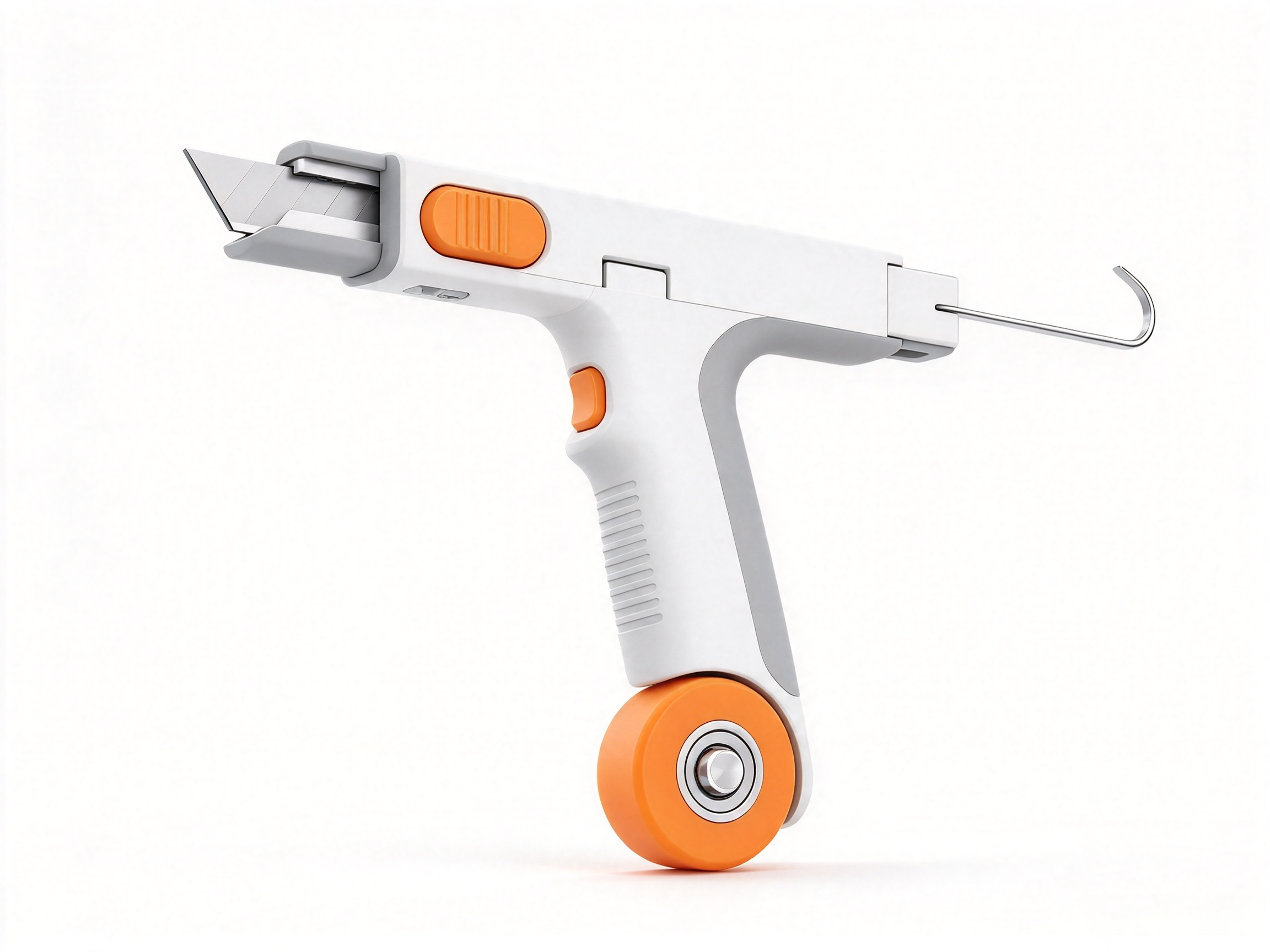 Three-in-one work of screen window installation tool and screen window pressure strip roller tool，