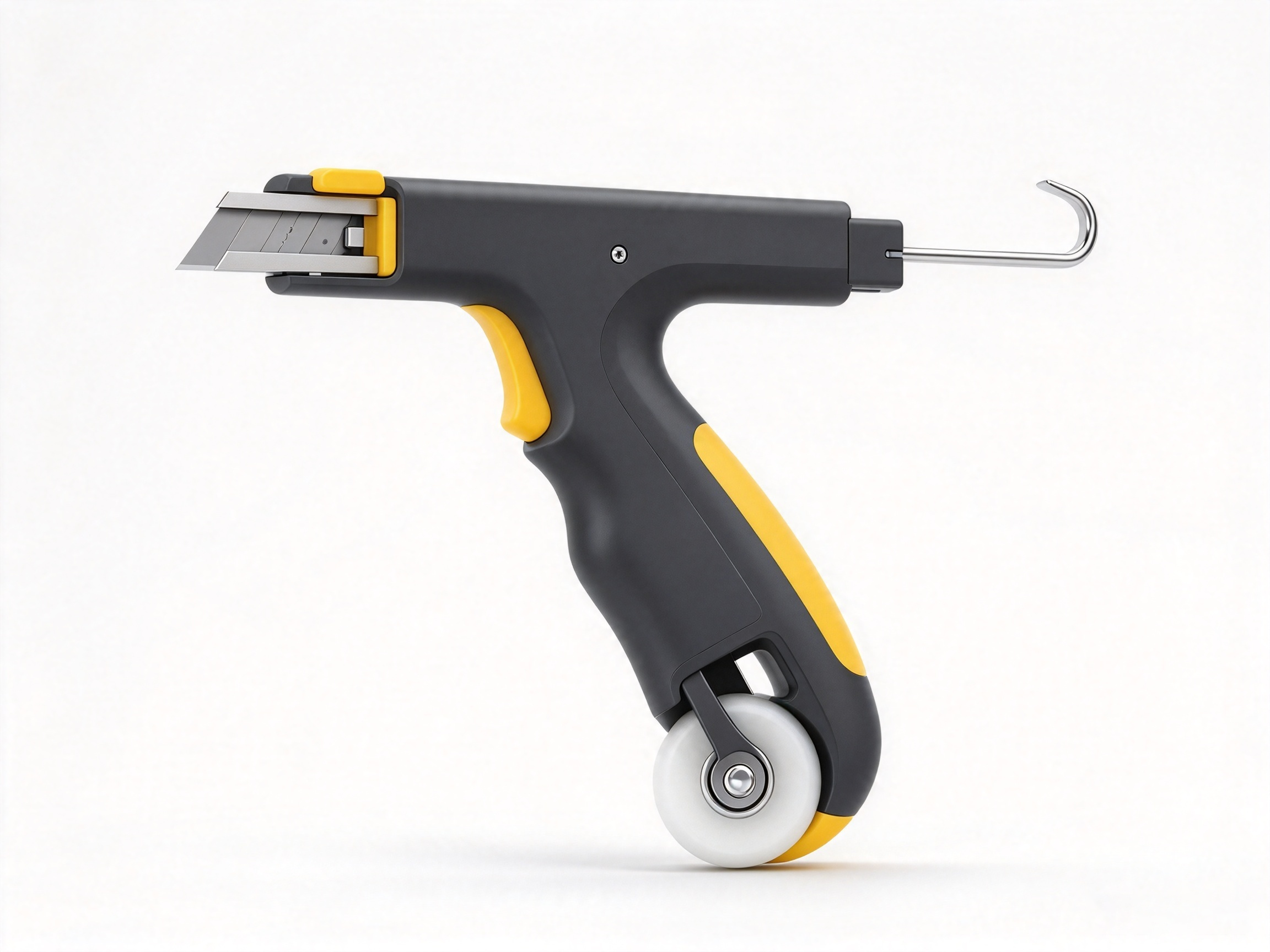 Three-in-one work of screen window installation tool and screen window pressure strip roller tool，