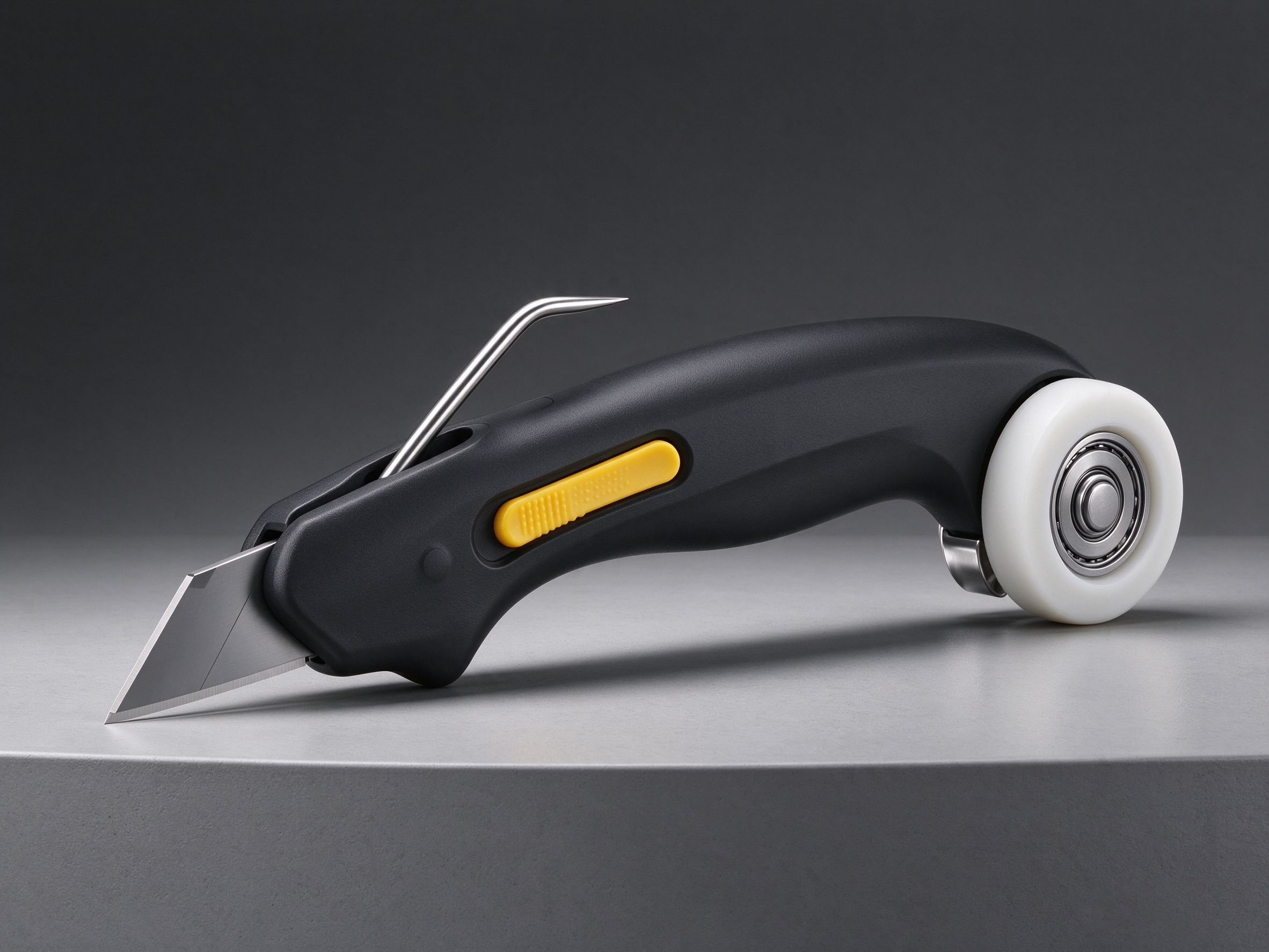 Three-in-one work of screen window installation tool and screen window pressure strip roller tool，