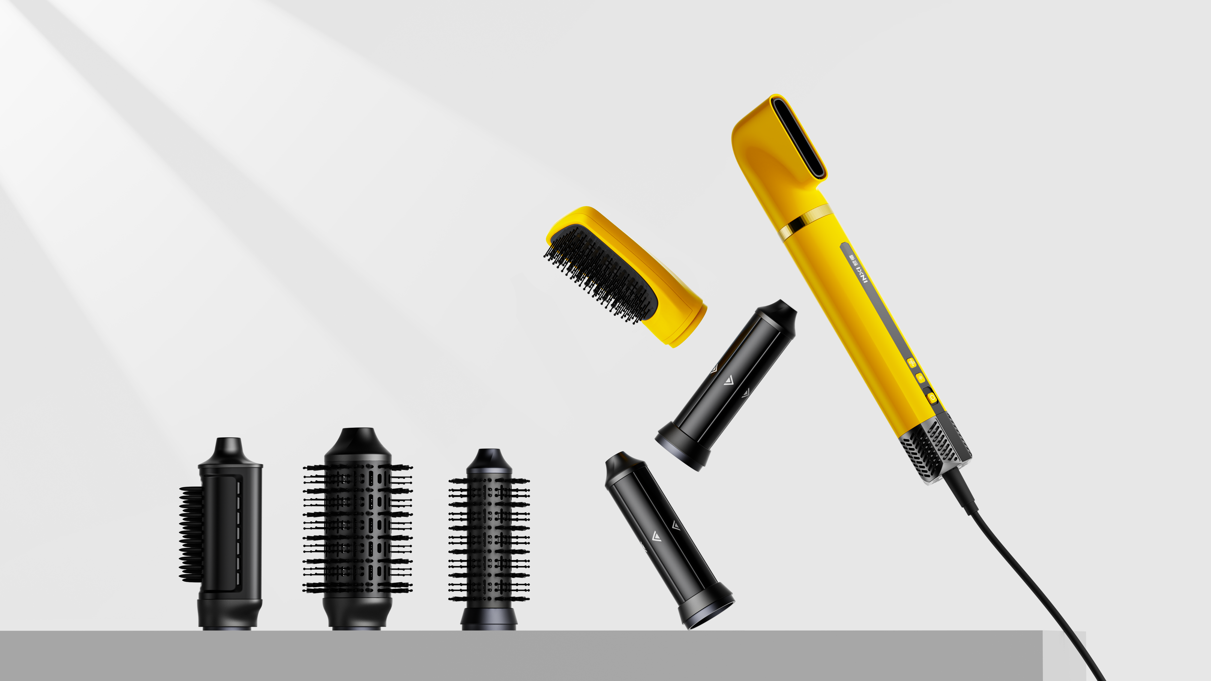 Hot air comb，comb，Head changing hot air comb，Hairdressing，modelling，