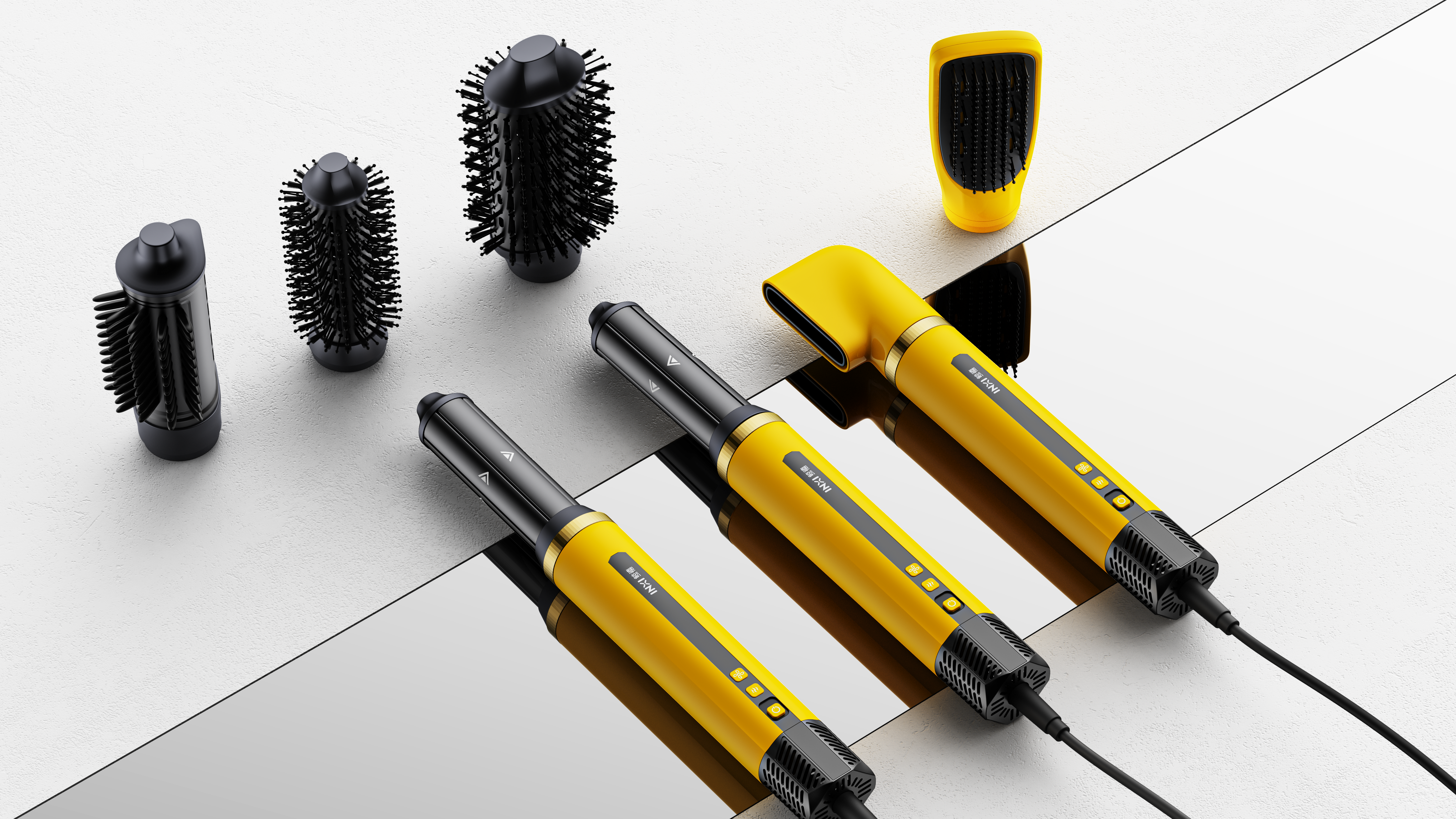 Hot air comb，comb，Head changing hot air comb，Hairdressing，modelling，