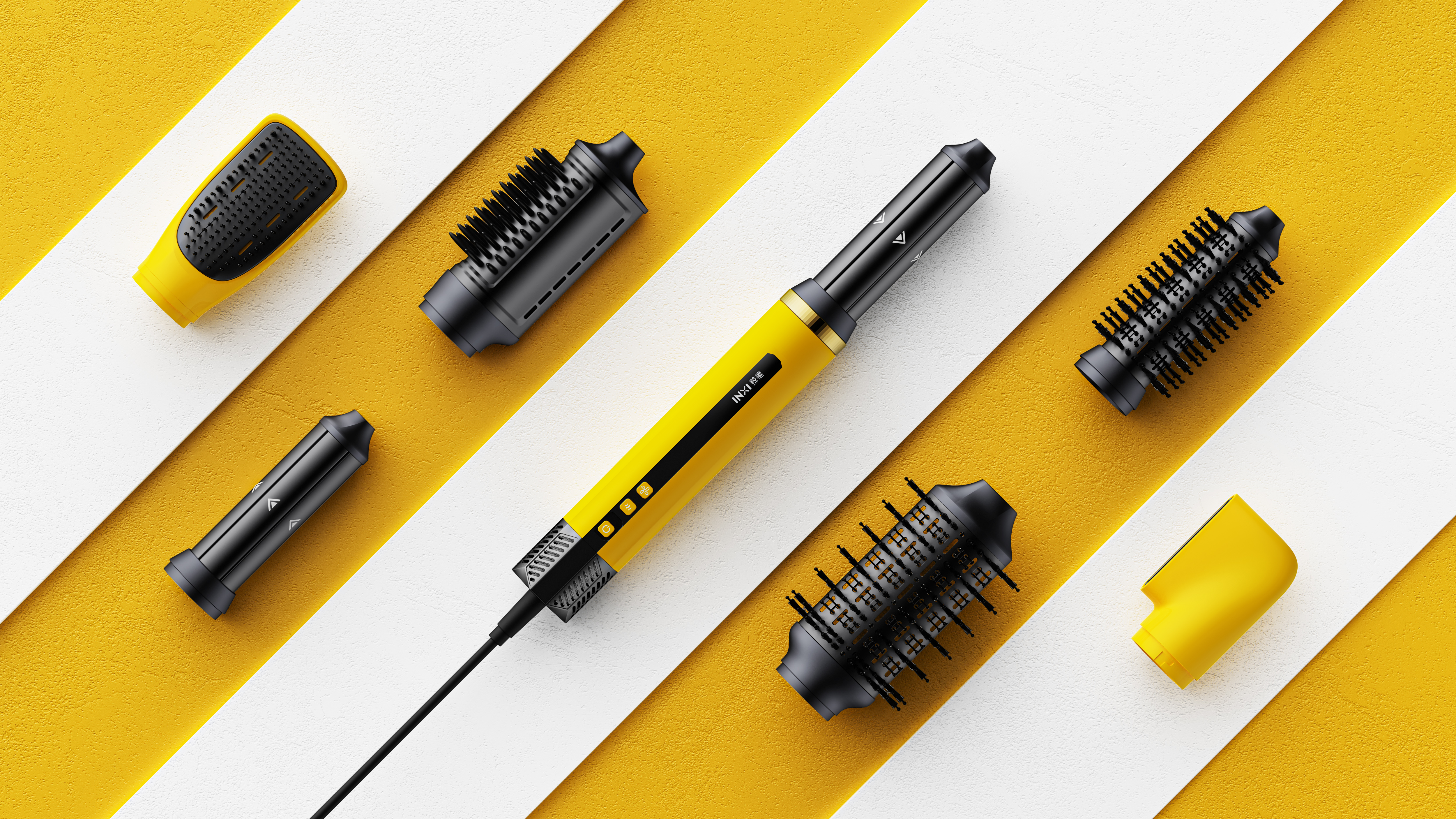 Hot air comb，comb，Head changing hot air comb，Hairdressing，modelling，