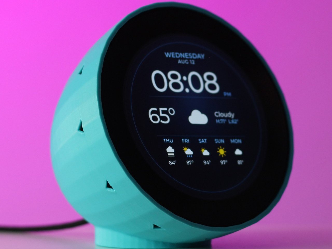 Round Weather Clock，Weather Clock，intelligence，Digital，