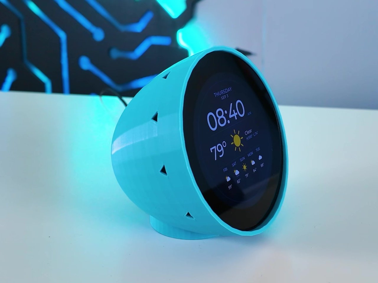 Round Weather Clock，Weather Clock，intelligence，Digital，