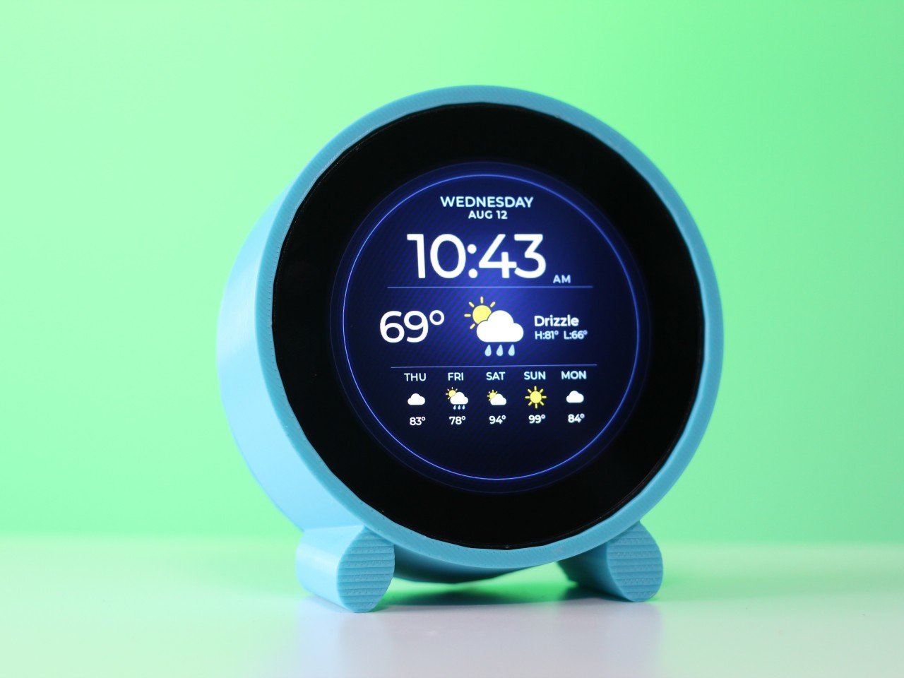 Round Weather Clock，Weather Clock，intelligence，Digital，
