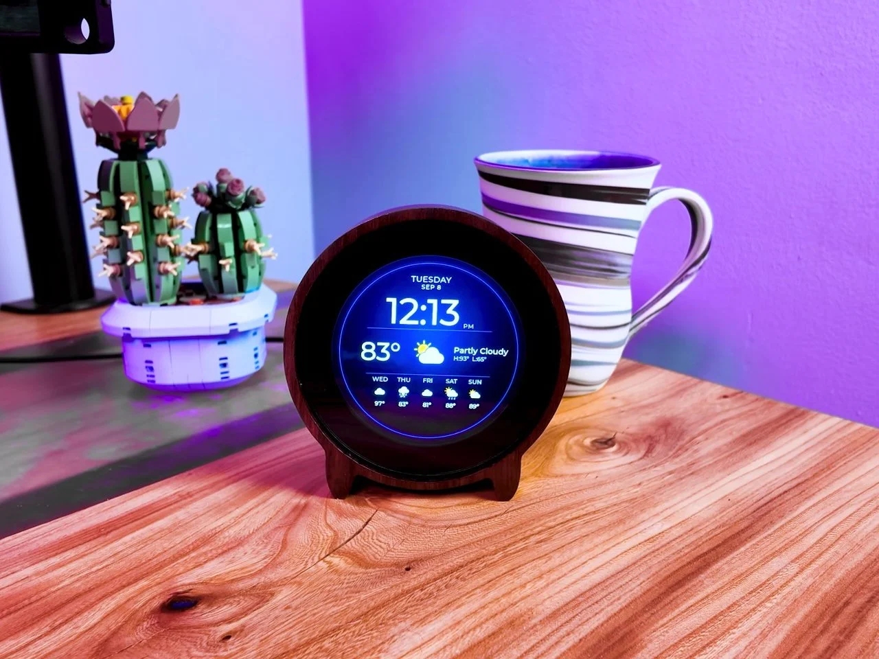 Round Weather Clock，Weather Clock，intelligence，Digital，