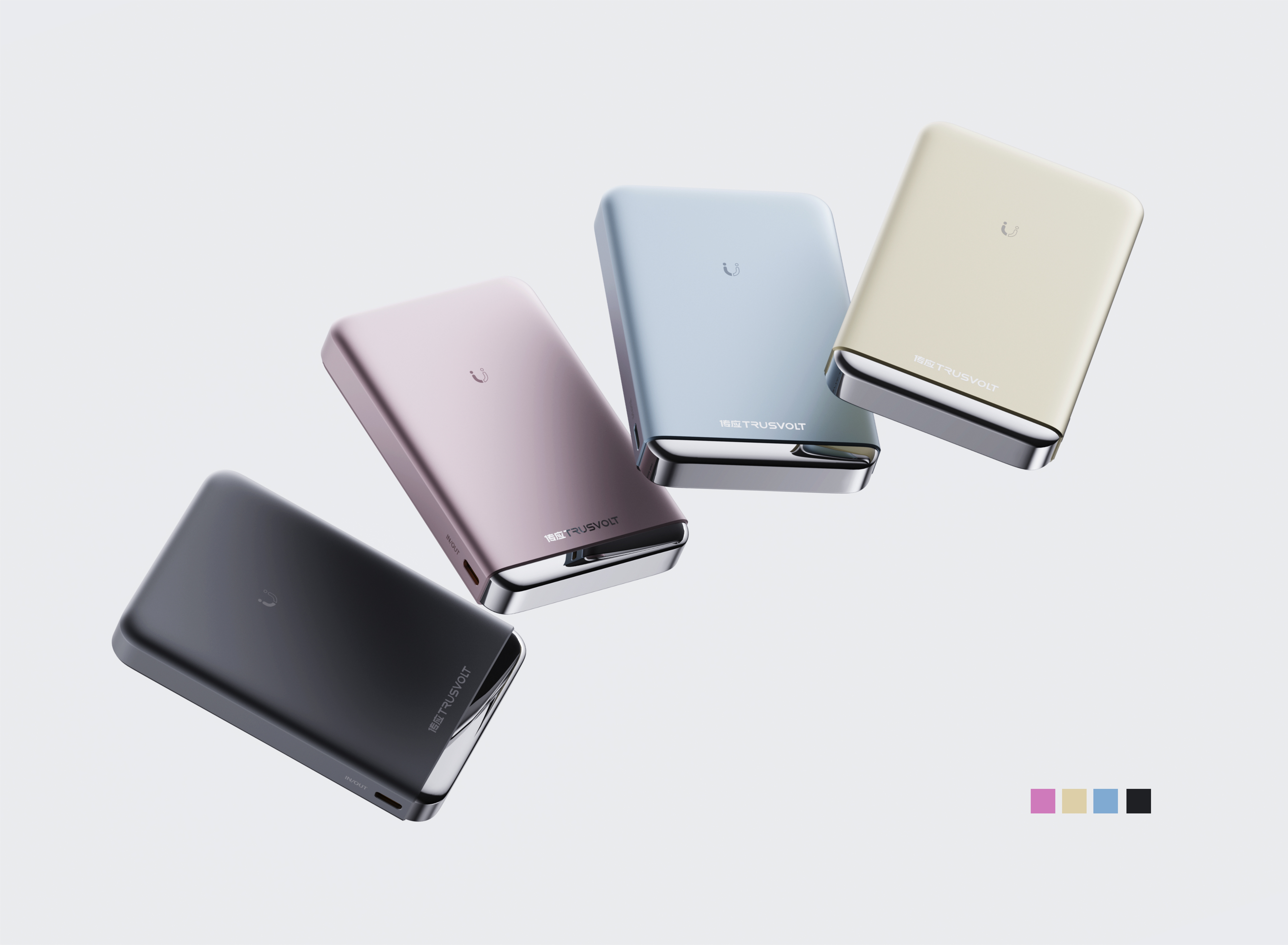 Magnetic charging treasure，Nanfu Chuanying，Double-sided magnetic suction，product design，Digital 3C，Degree design，