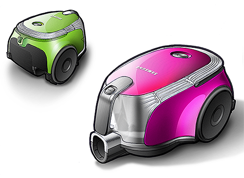 Model rendering，Transparent material，Tank vacuum cleaner，Samsung，