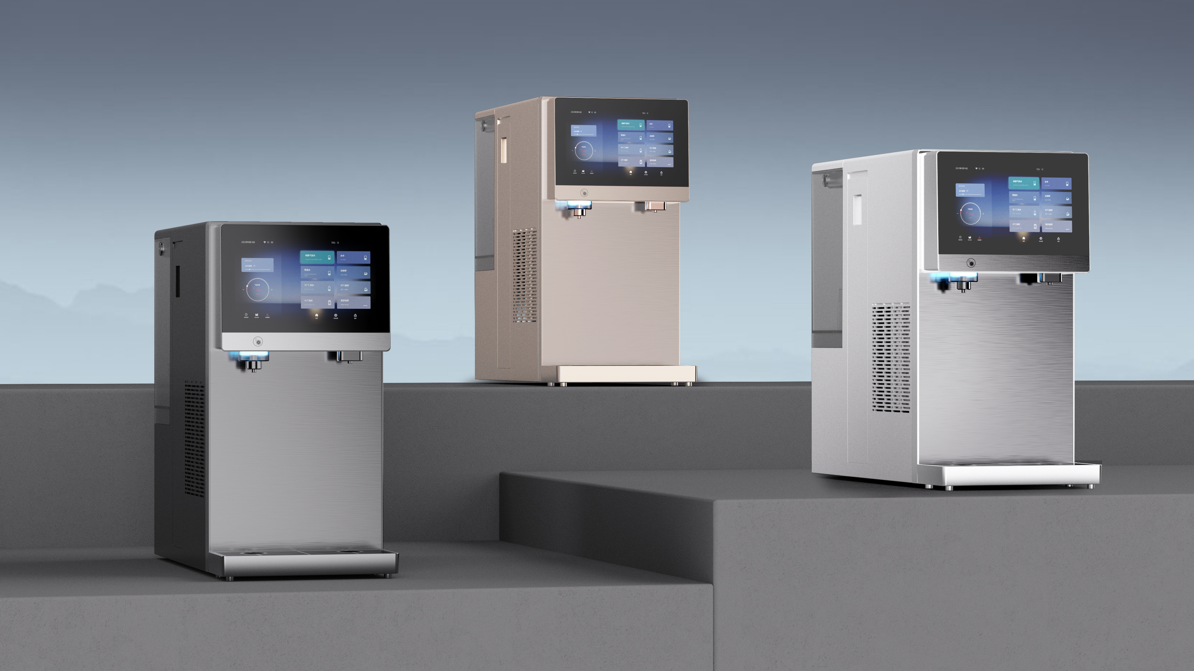 #Desktop carbonated water purifier，#Sparkling water maker，#Desktop carbonated water purifier，#Desktop water dispenser，#Industrial Design，#Sparkling water maker，#Desktop water dispenser，#Industrial Design，