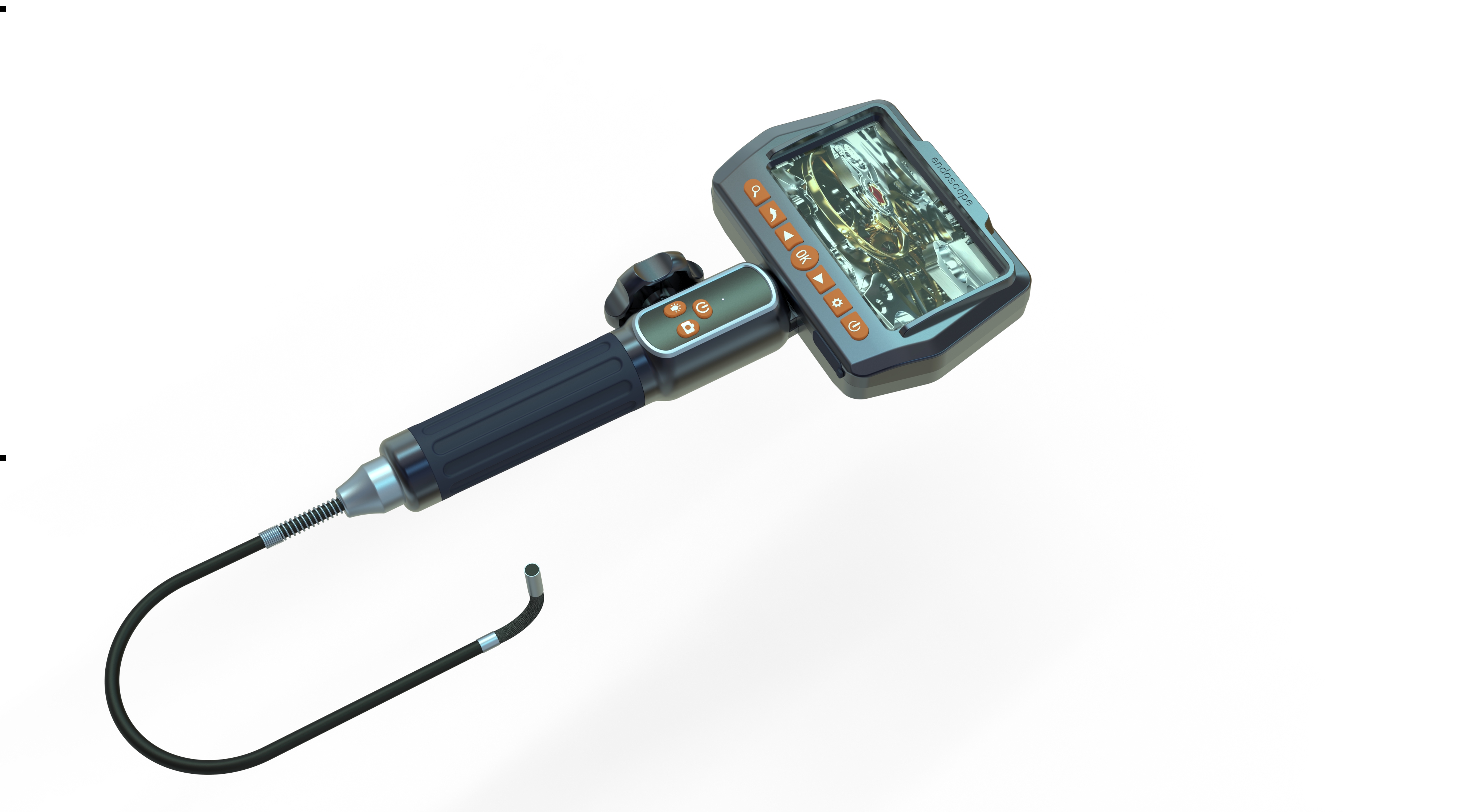 Endoscope design，Industrial endoscope，industrial design，product design，Appearance design，Product structure design，Industrial equipment design，Industrial instrument design，