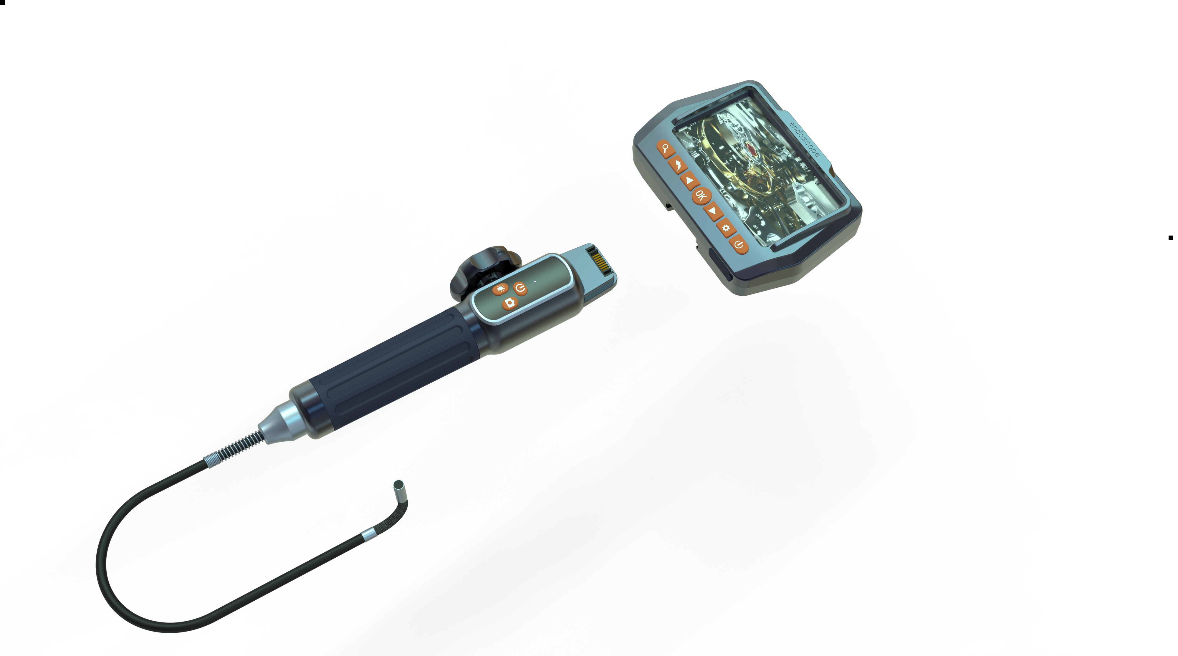Endoscope design，Industrial endoscope，industrial design，product design，Appearance design，Product structure design，Industrial equipment design，Industrial instrument design，