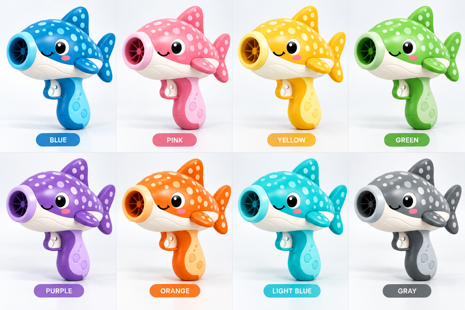 industrial design，product design，Toy design，Children's Toys，Bubble Gun，Bionics Design ，Whale shark，Product rendering，