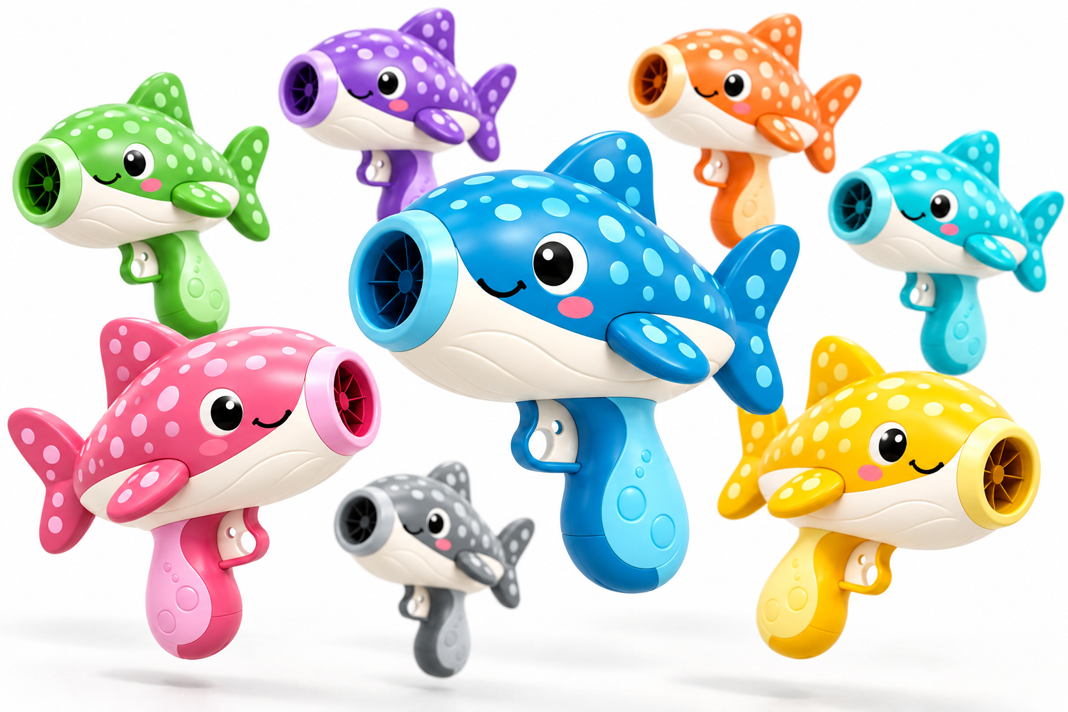 industrial design，product design，Toy design，Children's Toys，Bubble Gun，Bionics Design ，Whale shark，Product rendering，