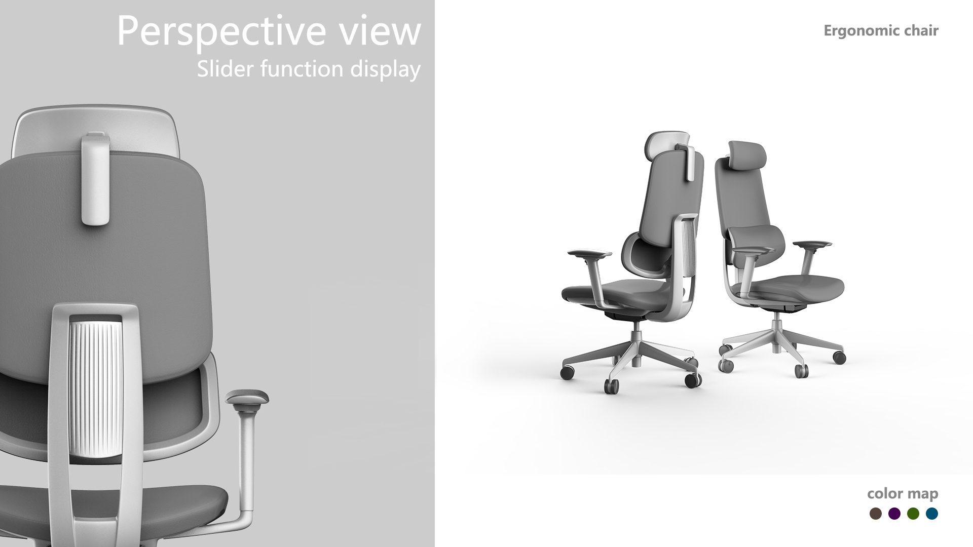 Industrial design, product design, ergonomic chair, office chair,，