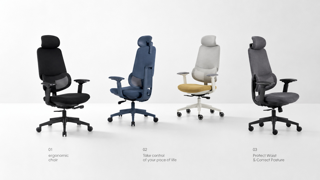 Industrial design, product design, ergonomic chair, office chair,，