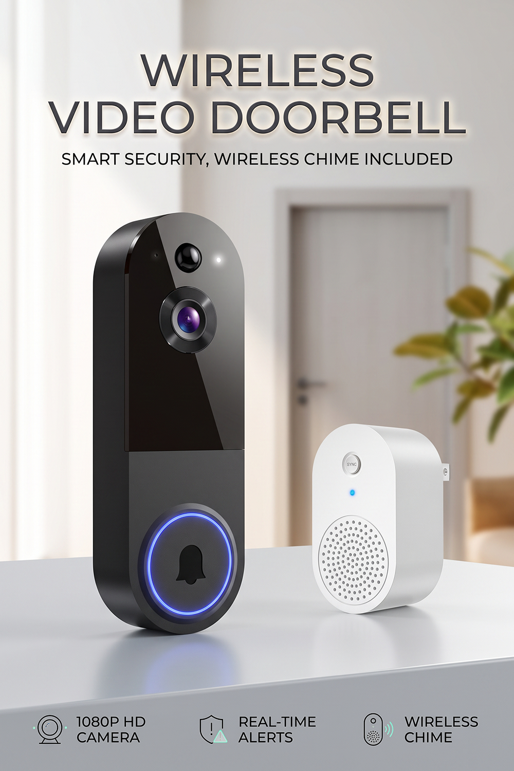 Intelligent visual doorbell，Smart home，Visual doorbell，industrial design，