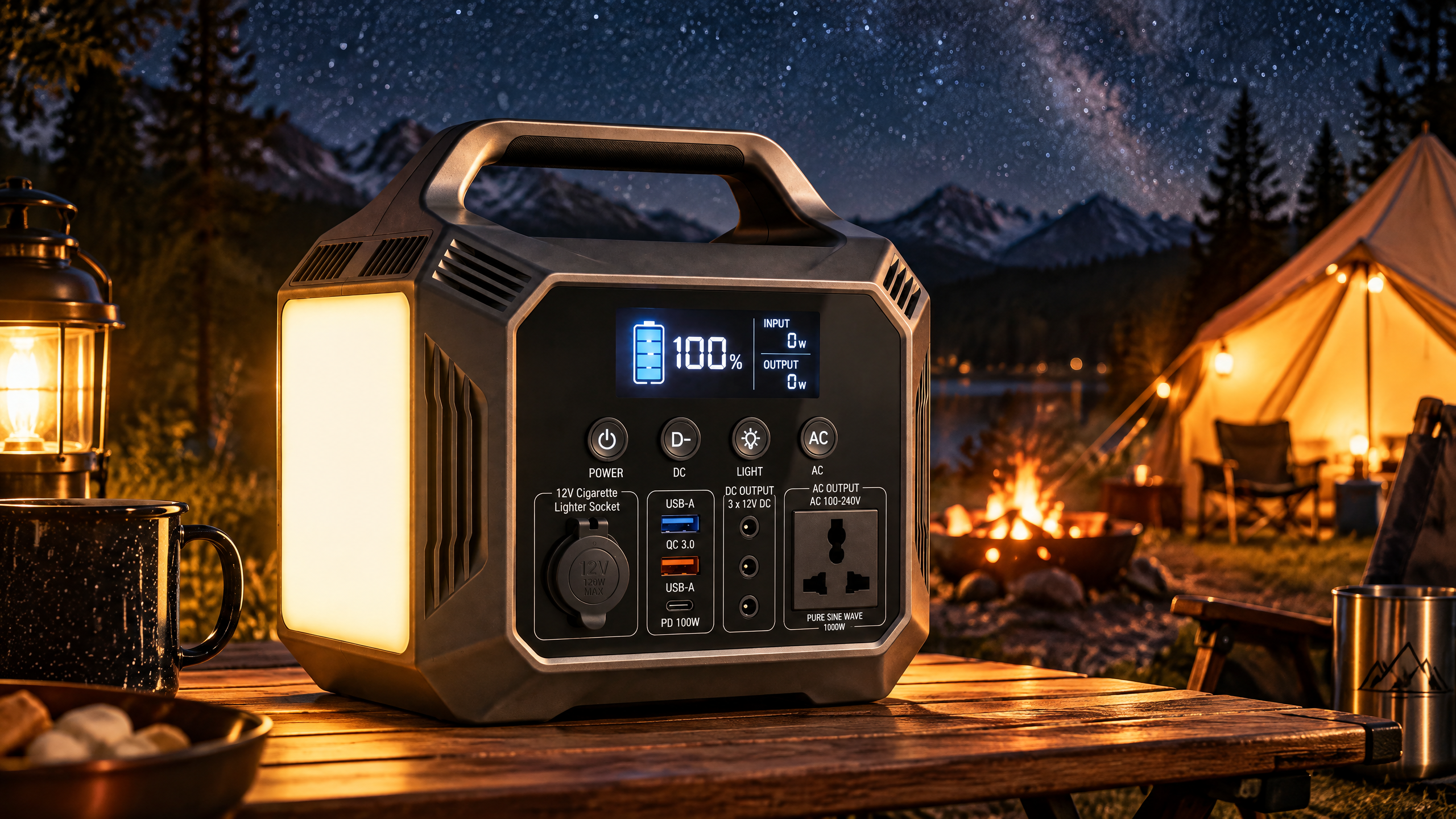Outdoor power supply，Energy storage power supply，industrial design，product design，CMF design，Structural design，camping outfit，