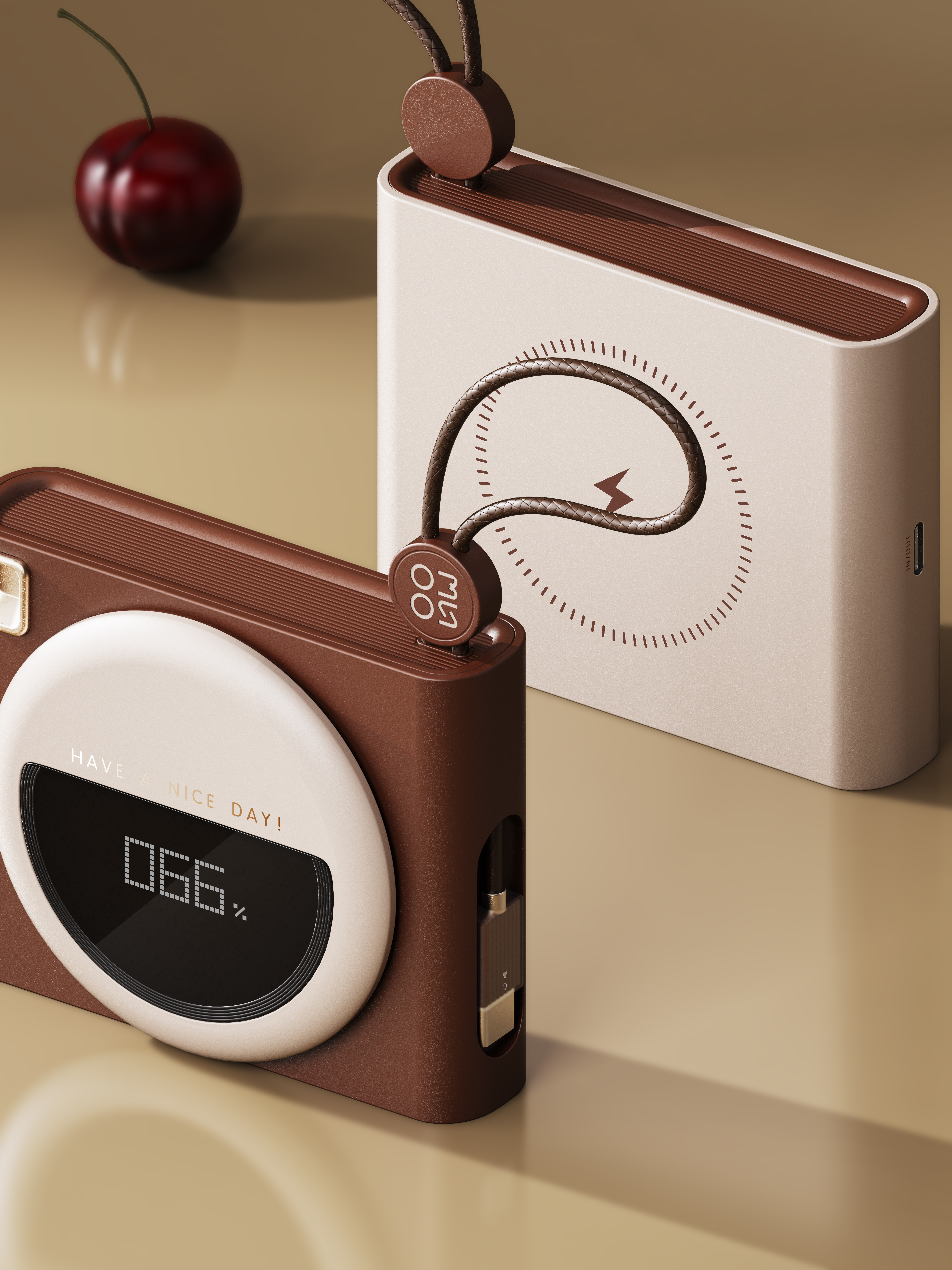 portable battery，Retro，delicate，dopamine，Creative Digital，camera，Magnetic charging treasure，3c，