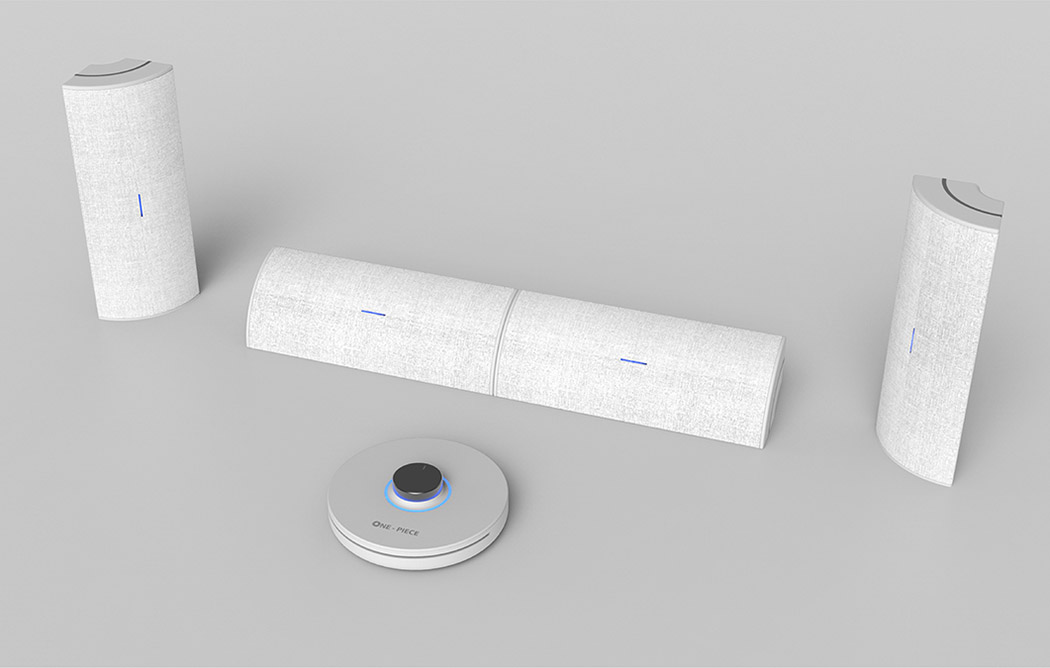 cylindrical，One Piece，loudspeaker box，wireless，Do Hyeung Kim，