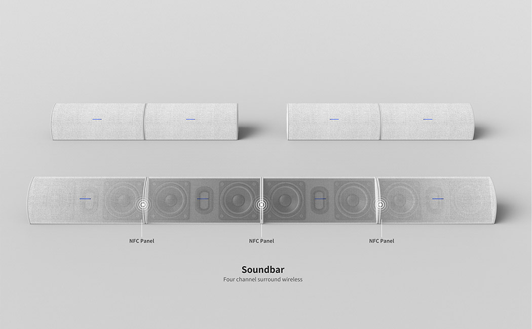 cylindrical，One Piece，loudspeaker box，wireless，Do Hyeung Kim，