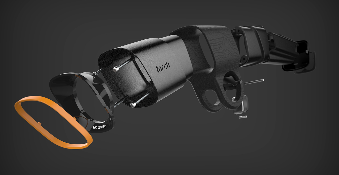 Bicycle lamp，black，security，