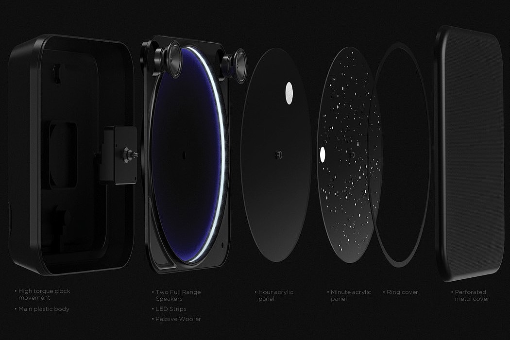 speaker，Clock，Northern Hemisphere starry sky，