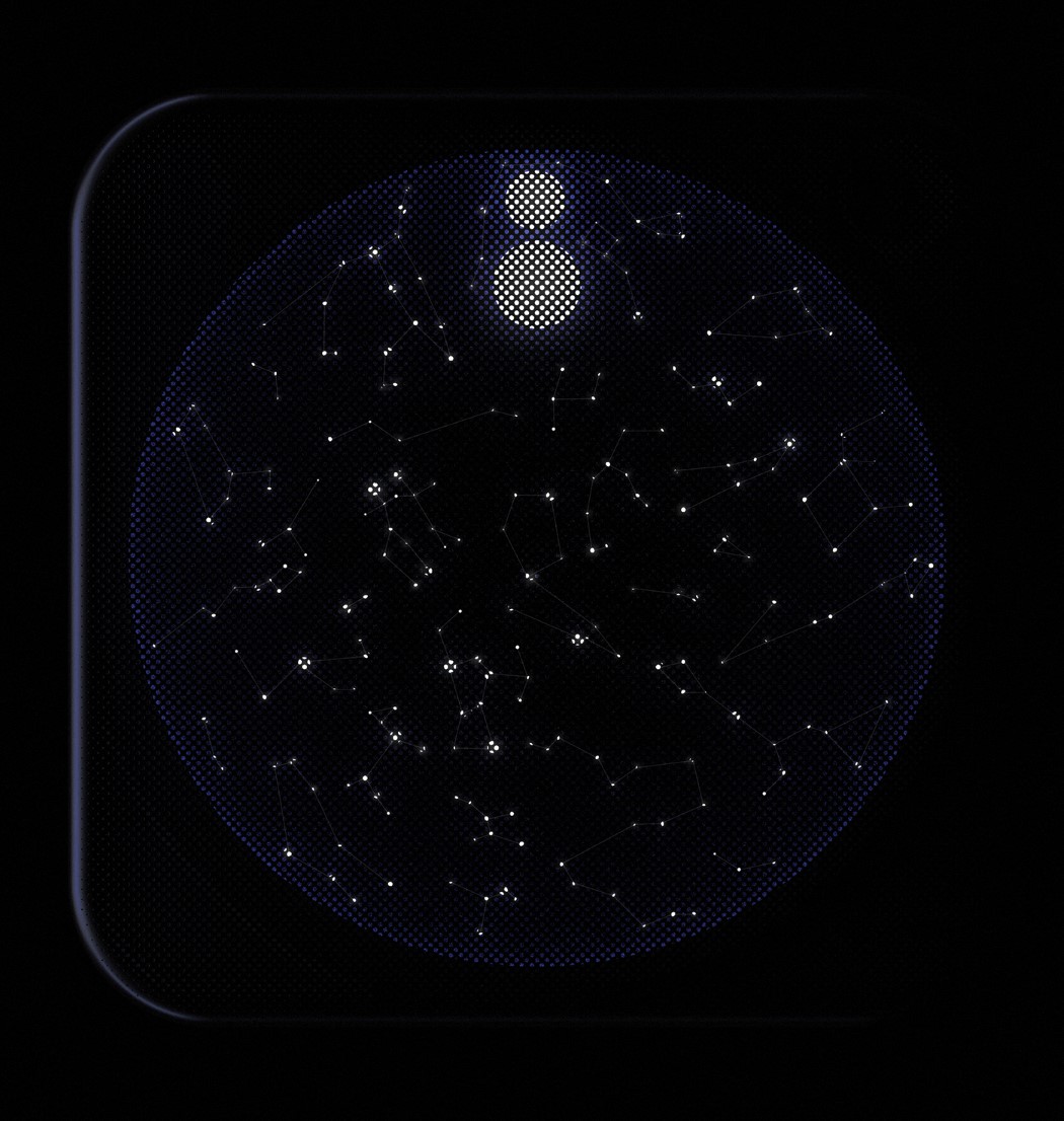 speaker，Clock，Northern Hemisphere starry sky，