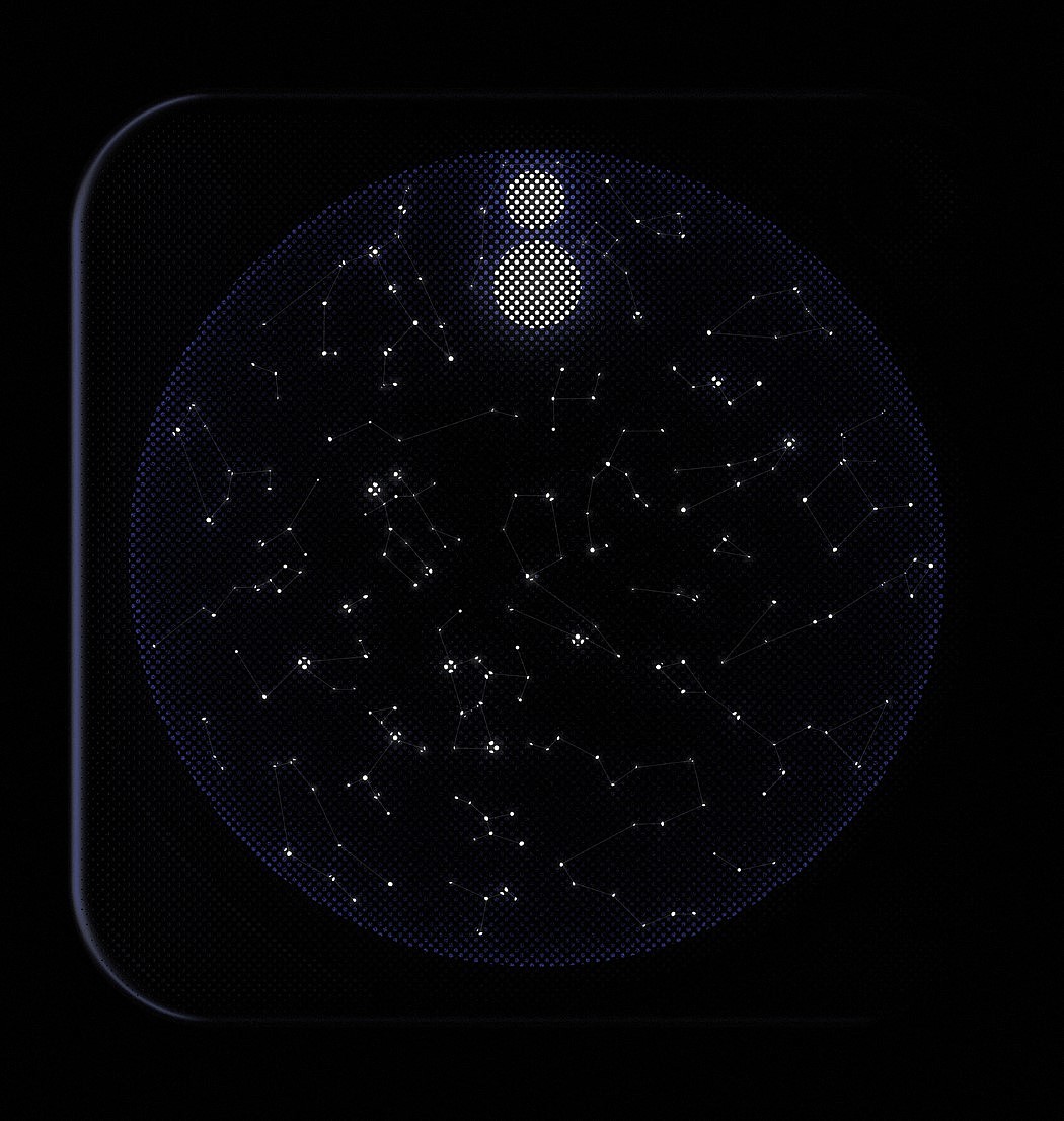 speaker，Clock，Northern Hemisphere starry sky，