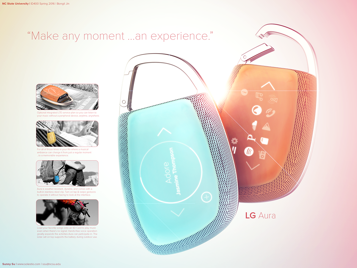 LG Aura，Sunny Su，loudspeaker box，