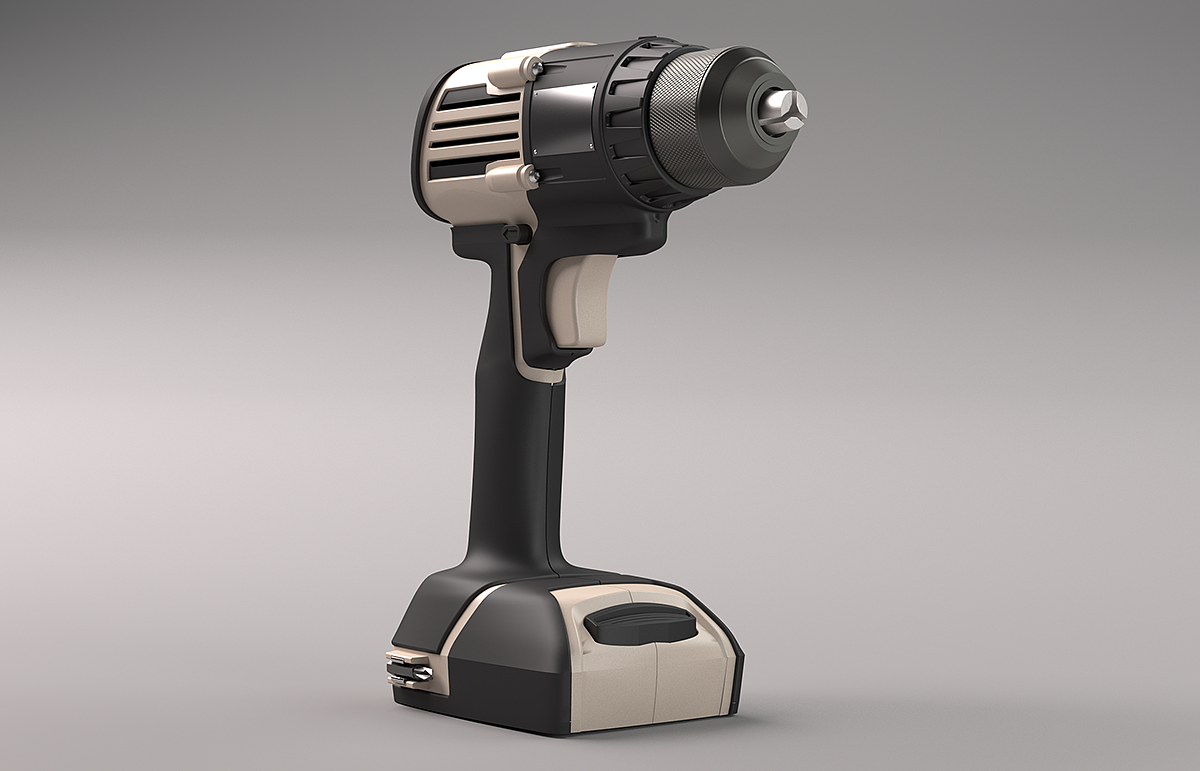 Blender 3D，cad，Cordless drill，conceptual design，sketch，