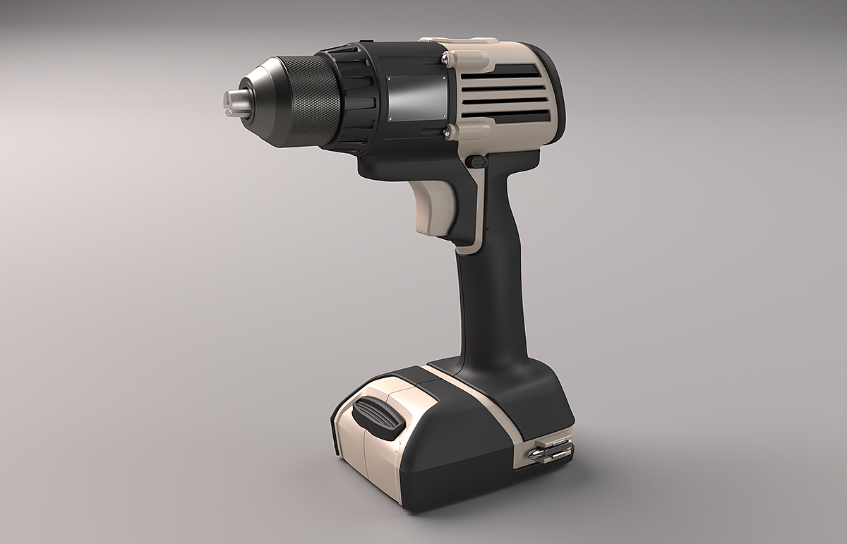 Blender 3D，cad，Cordless drill，conceptual design，sketch，