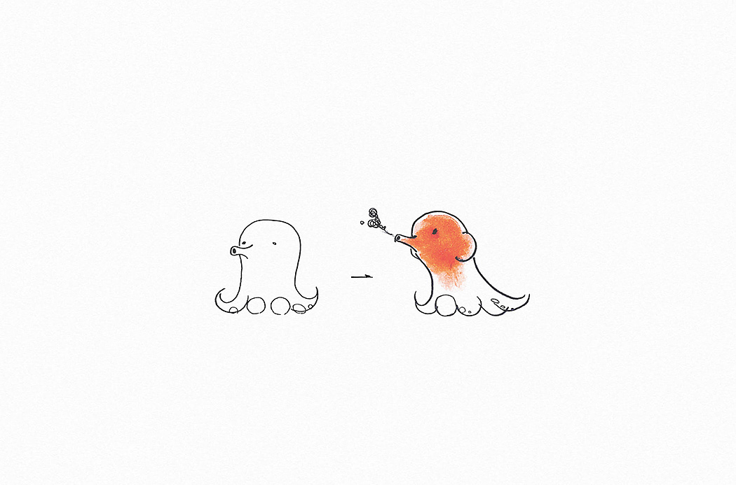 lovely，octopus，Soy sauce bottle，OCTO，