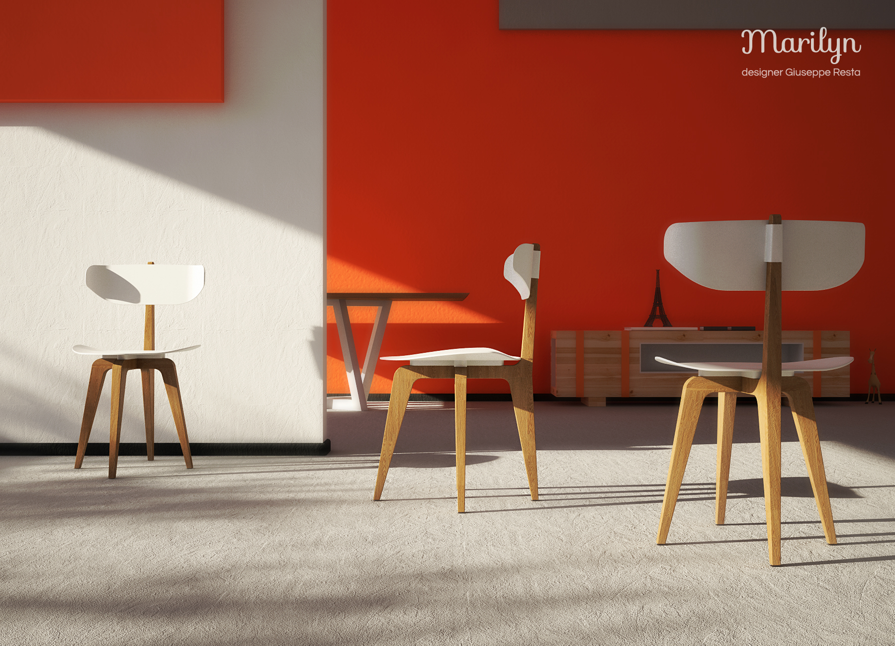 Marilyn，Chair design，product design，