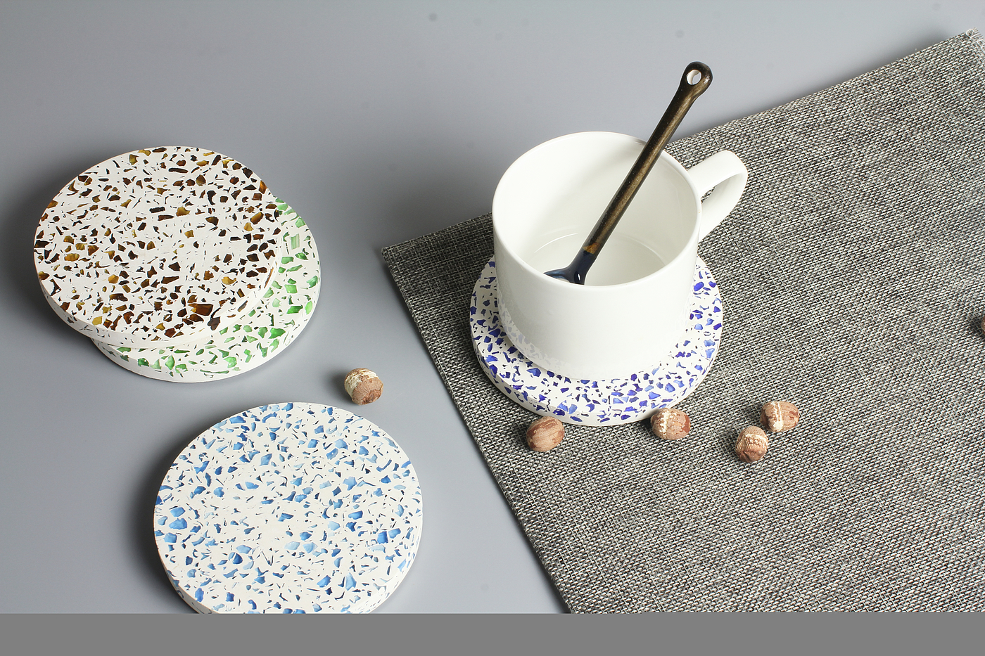 Nordic style，Coaster，Terrazzo，