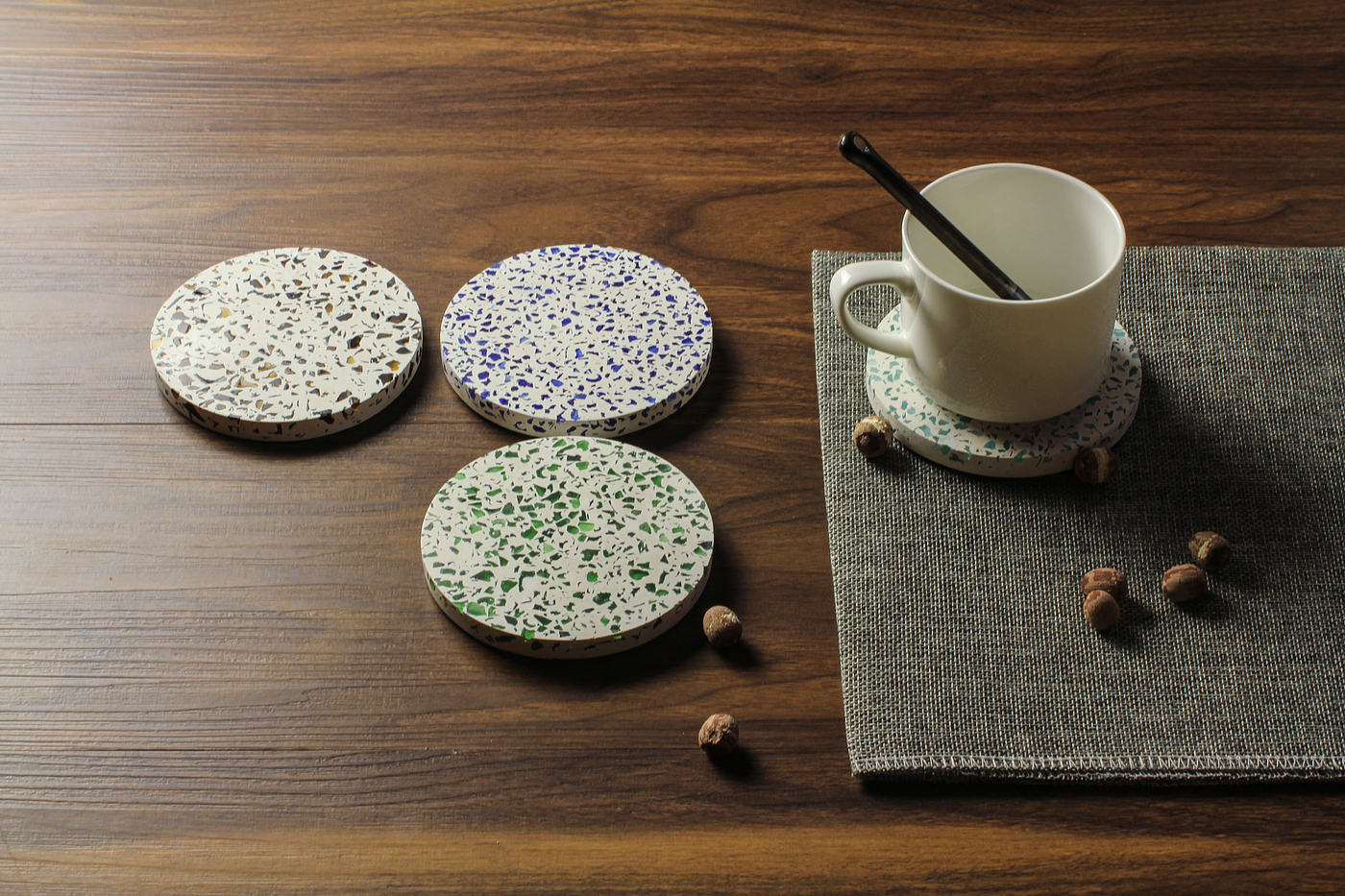 Nordic style，Coaster，Terrazzo，