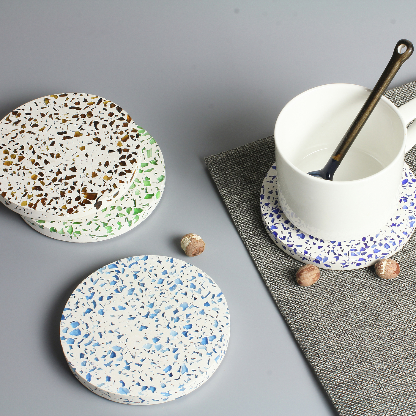 Nordic style，Coaster，Terrazzo，