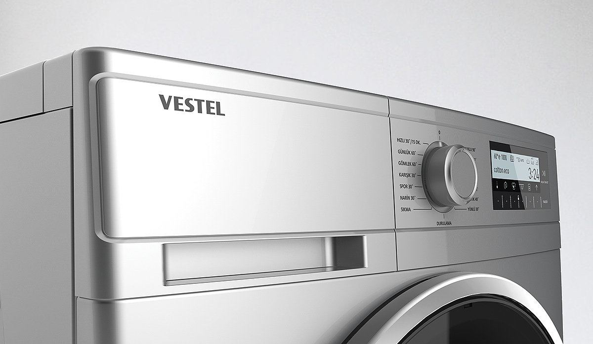 按钮设计，操作界面，洗衣机，Vestel，