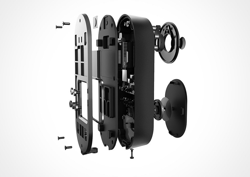 Product explosion diagram，Artificial intelligence doorbell，Belle，