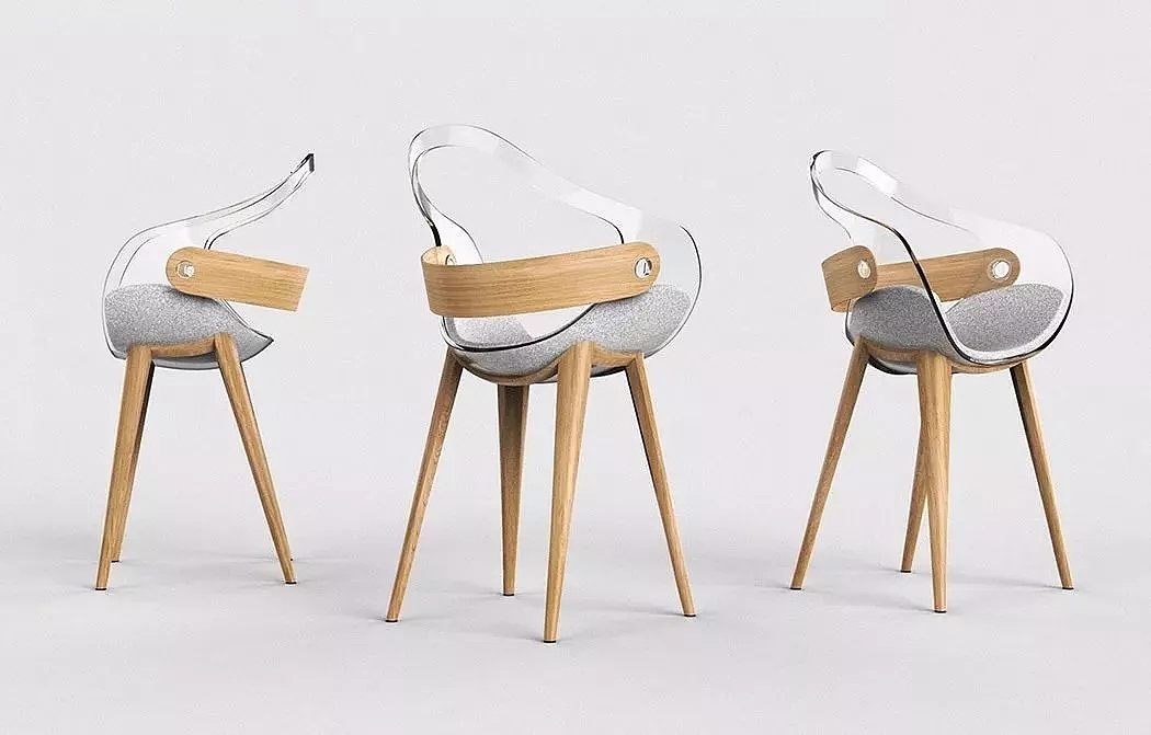 wooden ，grace，Swan chair，