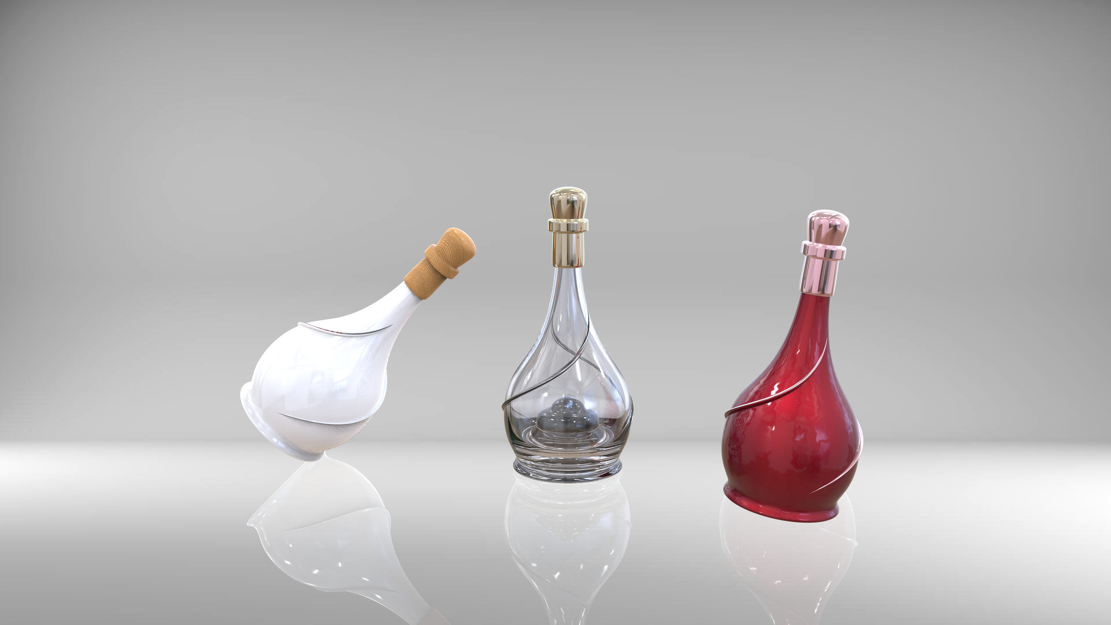 Wine bottle practice，