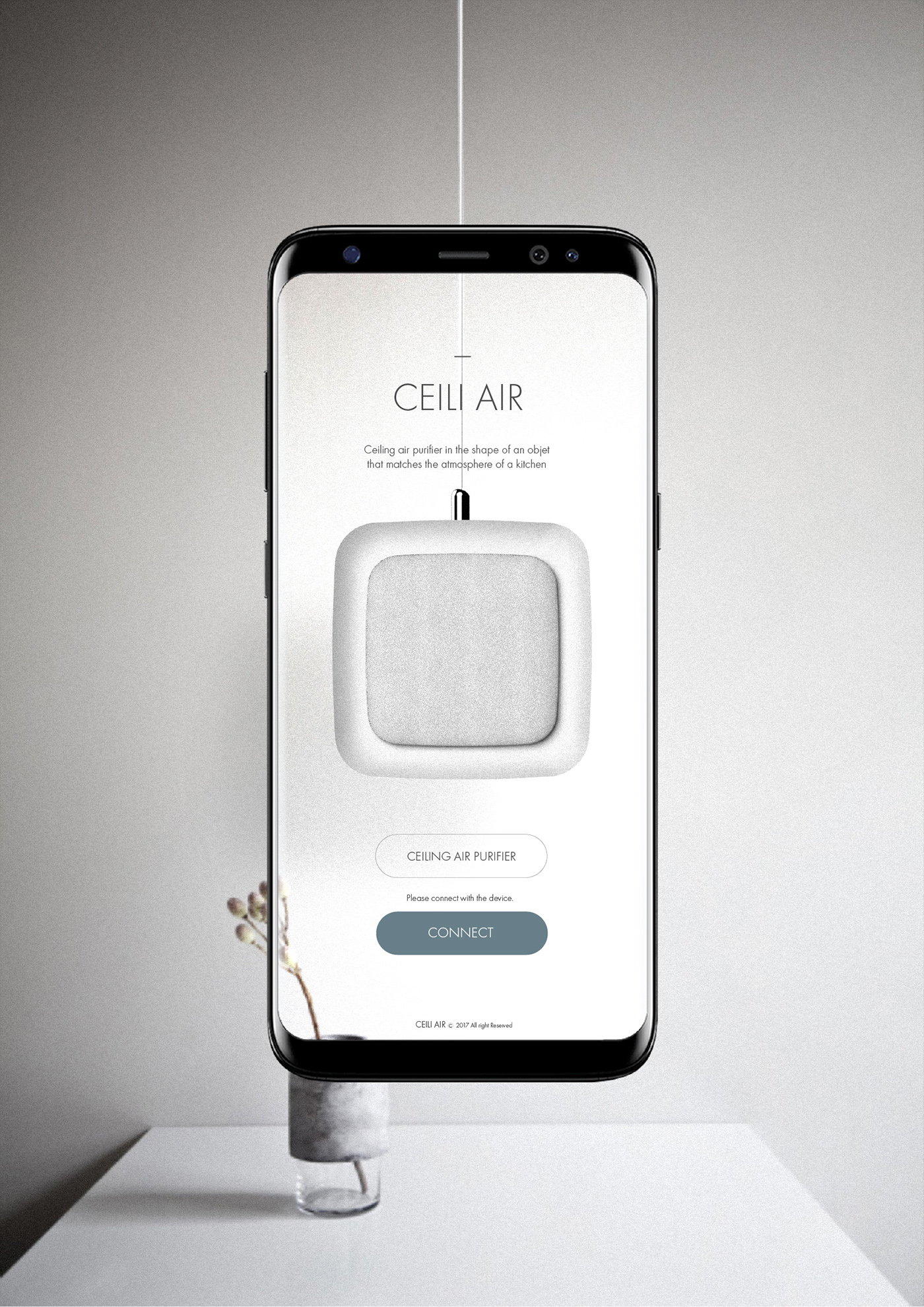 suspension，Pink，silver，blue，lamps and lanterns，kitchen，air cleaner，purifier，CEILI.AIR，