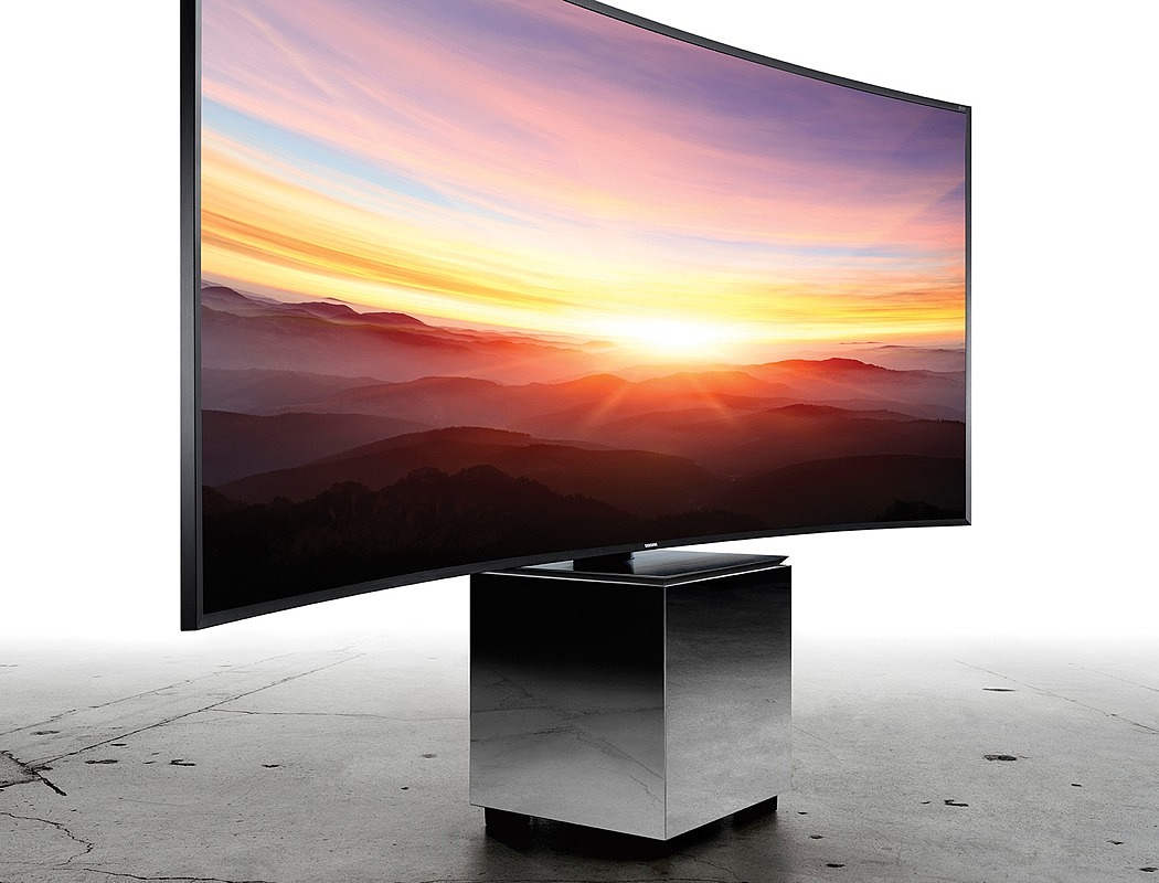 large，curved surface，television，