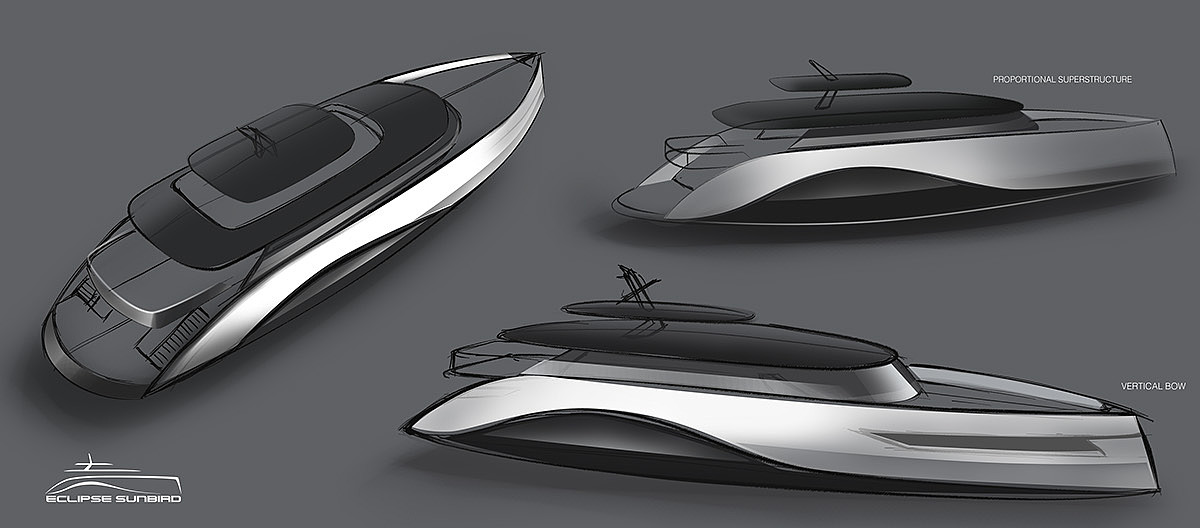 profile，Design，yacht，eclipse，