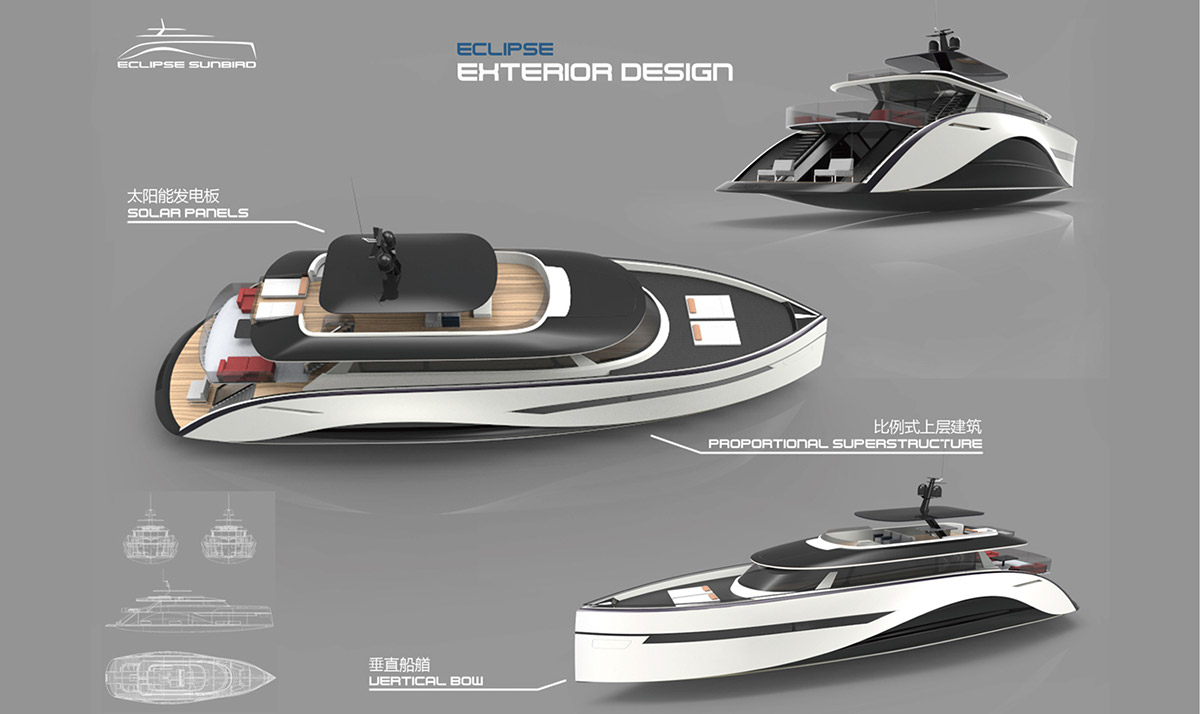profile，Design，yacht，eclipse，