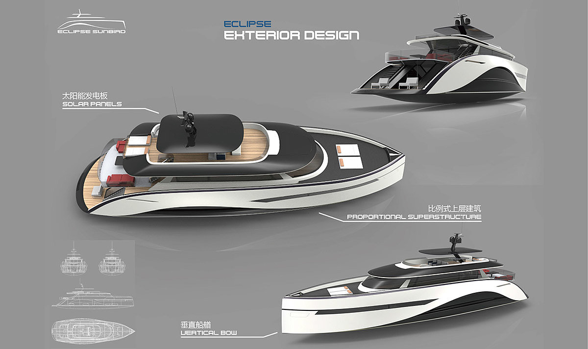 profile，Design，yacht，eclipse，