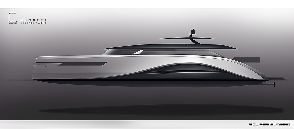 profile，Design，yacht，eclipse，