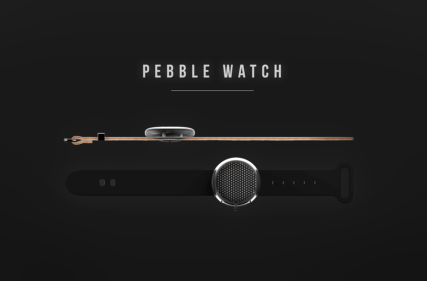 手表，腕表，Pebble watch，黑色，