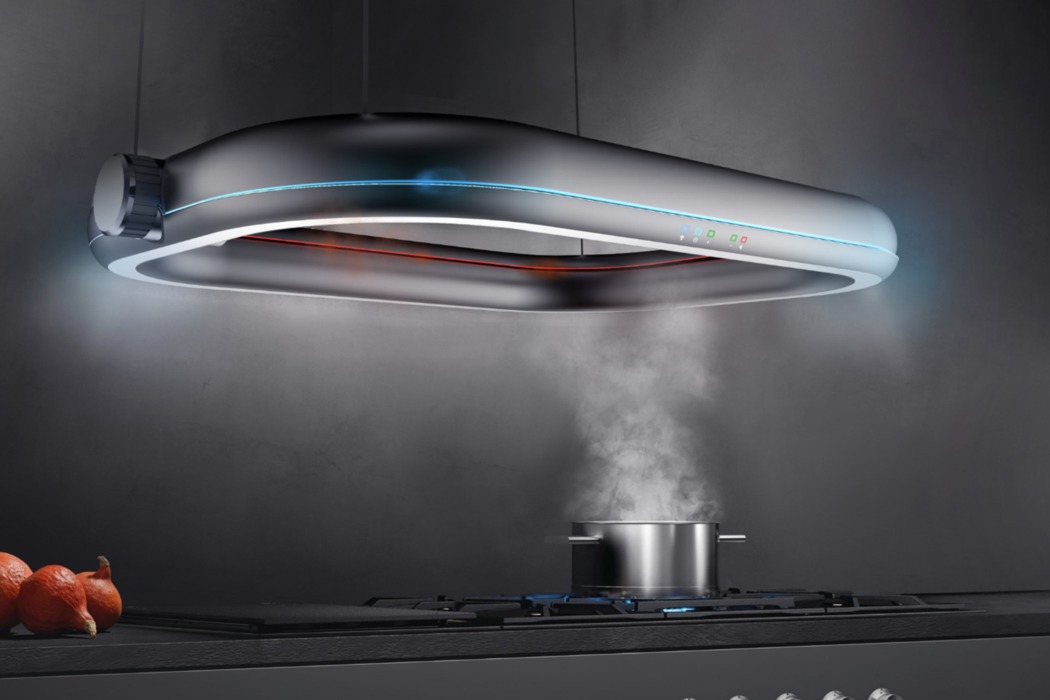 ufo，Range hood，black，kitchen，Smoke lampblack machine，